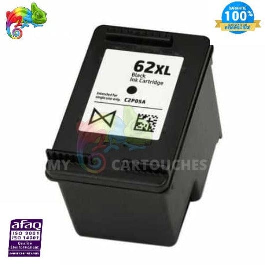 mycartouches ads Jet d'encre Black / 600 PAGES / 20 ML / H62BK  Cartouche D'encre HP 62 XL Black  Compatible