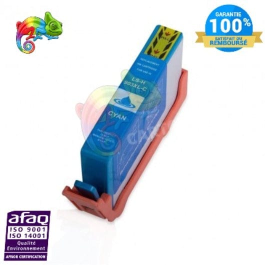 mycartouches ads Jet d'encre Cyan / 825 PAGES / 13 ML / H903C Cartouche D'encre HP 903  XL Cyan Compatible