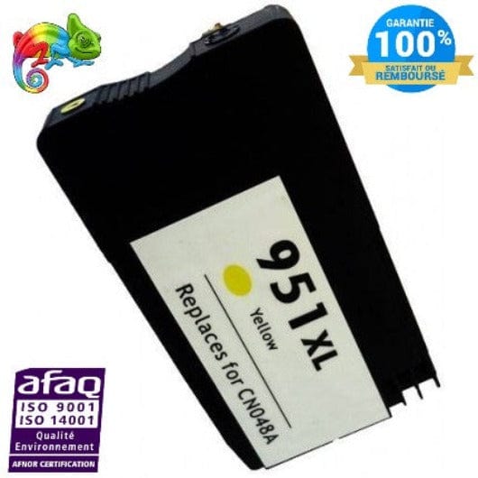 mycartouches ads Jet d'encre Yellow / 1500 PAGES / H951Y Cartouche D'encre HP 951 Yellow HP 951 XL Compatible