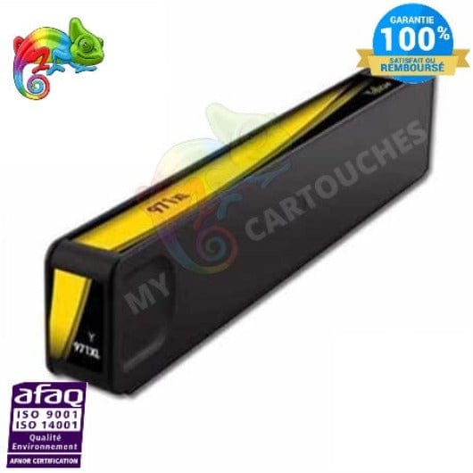 mycartouches ads Jet d'encre Yellow / 110 ML / 6600 pages / C8H971XLY /  CN628AE Cartouche d'encre HP 971 XL Yellow HP 971 Compatible