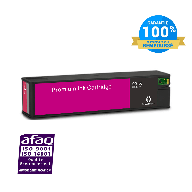 mycartouches ads Jet d'encre Magenta / 193 ML / 16000 pages / C8H991XLM/M0J94AE Cartouche d'encre HP 991 XL Magenta HP 991 Compatible