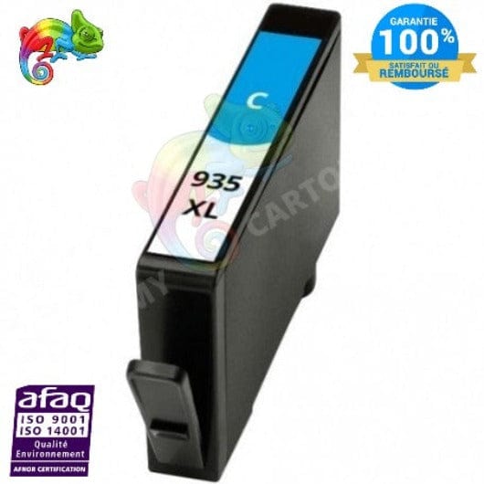 mycartouches ads Jet d'encre Cyan / 825 PAGES / H935C Cartouche HP 935 XL Cyan Compatible
