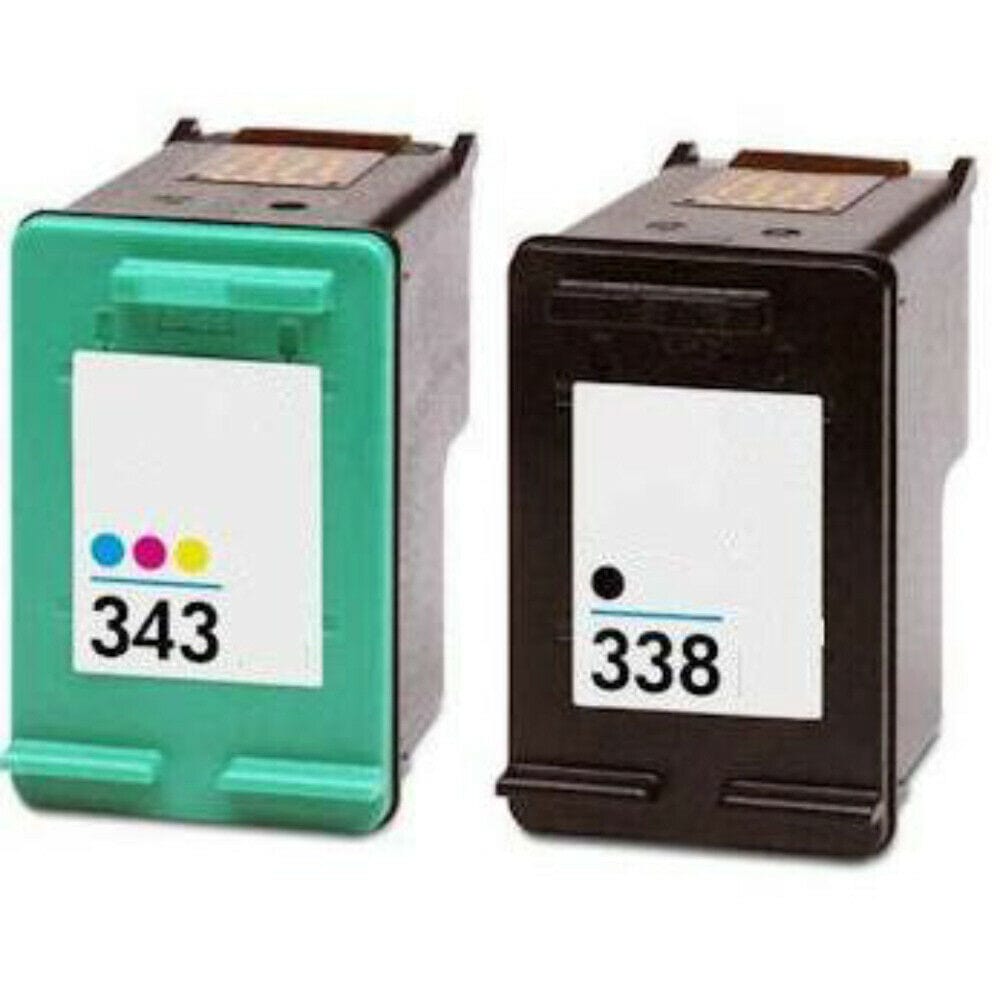 mycartouches ads Pack Cartouches D'encre HP 338/343 Pack de 2 Cartouches HP Compatible
