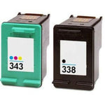 mycartouches ads Pack Cartouches D'encre HP 338/343 Pack de 2 Cartouches HP Compatible