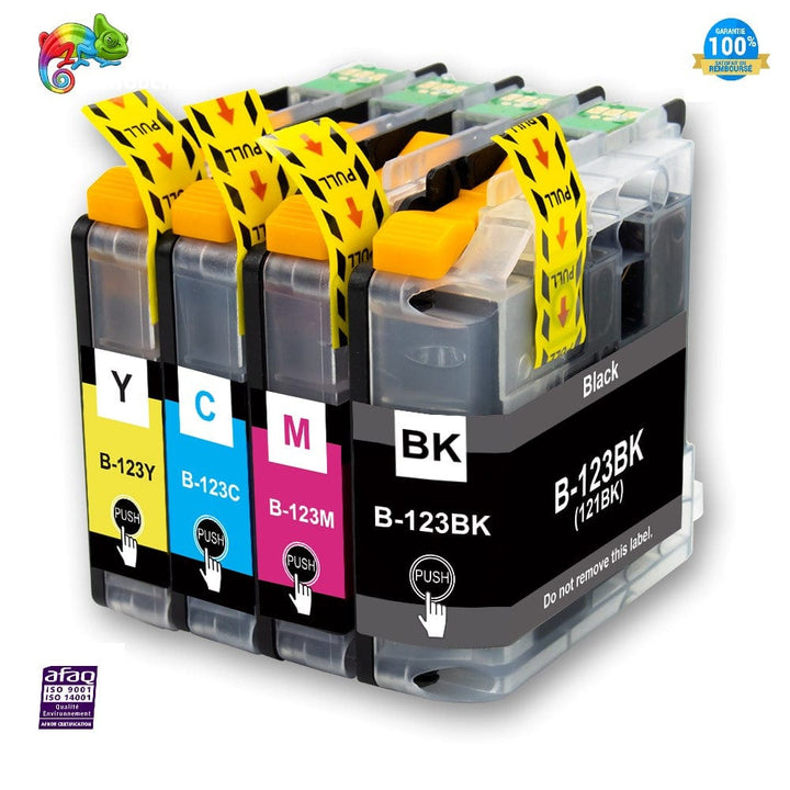 mycartouches Pack B/C/M/Y Pack de 5 Cartouches LC-123 XL BROTHER LC-123 Compatible