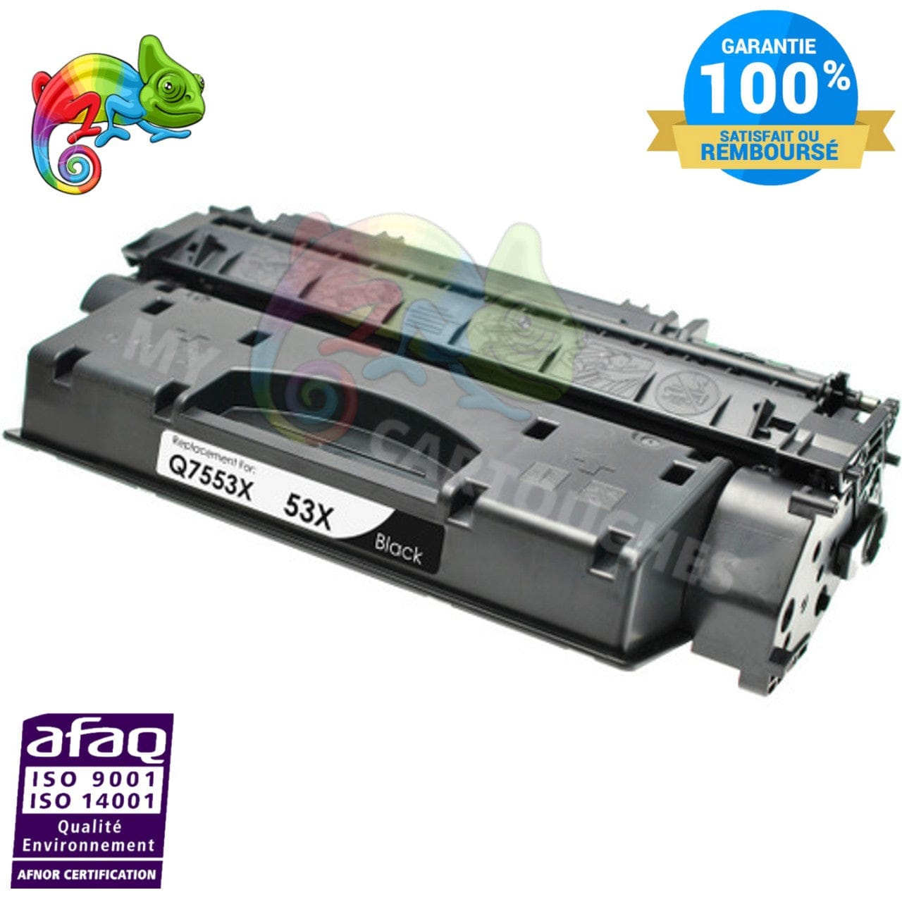 mycartouches Toner/Laser Black / 7000 / LH7553X Toner  HP Q7553X noir Compatible
