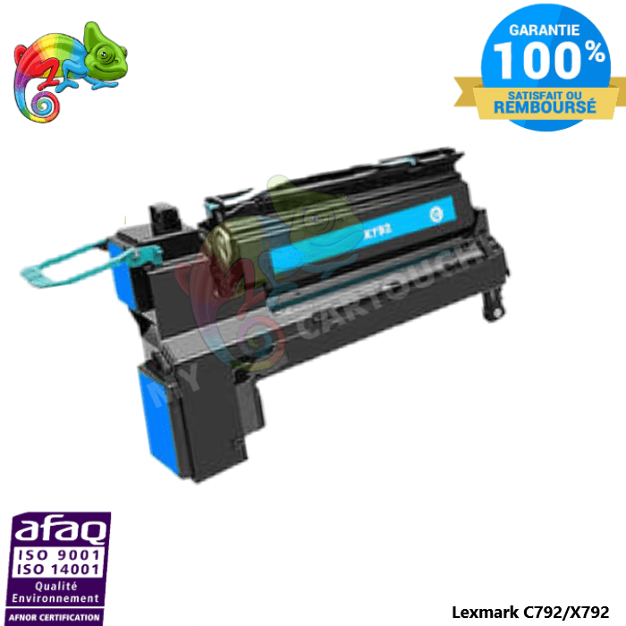 MyCartouches Toner/Laser Cyan / 20000 pages / C792X1CG Toner laser compatible avec Lexmark C792 C792X1CG Cyan