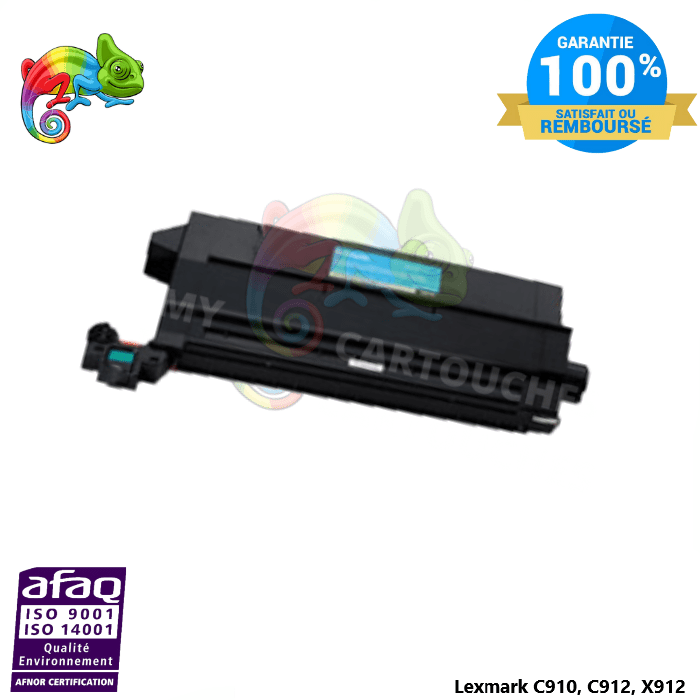 MyCartouches Toner/Laser Cyan / 14000 pages / 12N0768 Toner laser compatible avec Lexmark C910 12N0768 Cyan