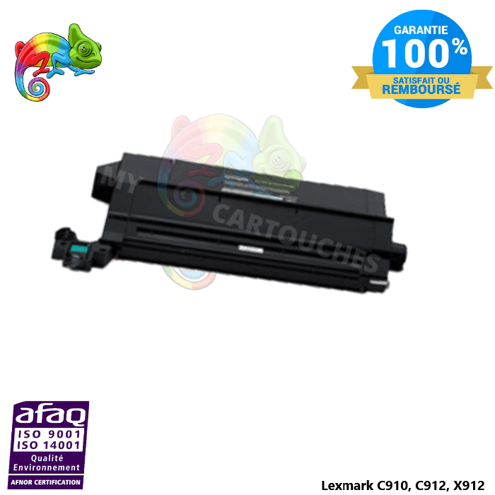 MyCartouches Toner/Laser Black / 14000 pages / 12N0771 Toner laser compatible avec Lexmark C910 12N0771 Noir