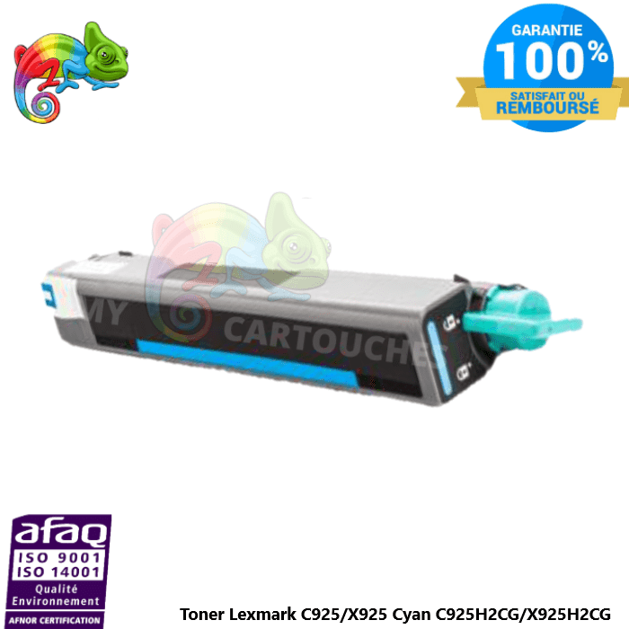 MyCartouches Toner/Laser Cyan / 7500 pages / C925H2CG Toner laser compatible avec Lexmark C925 C925H2CG Cyan