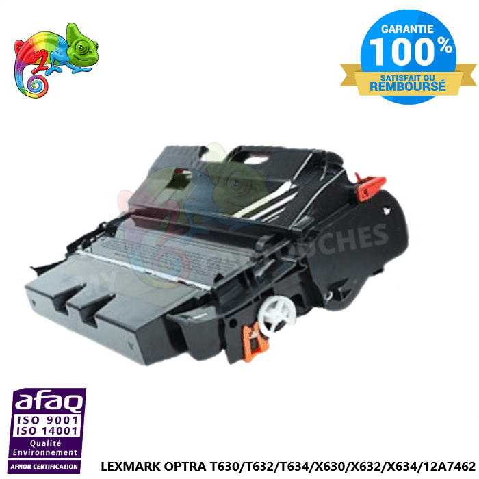 MyCartouches Toner/Laser Black / 21000 pages / 12A7462 Toner laser compatible avec Lexmark T630 12A7462 Noir