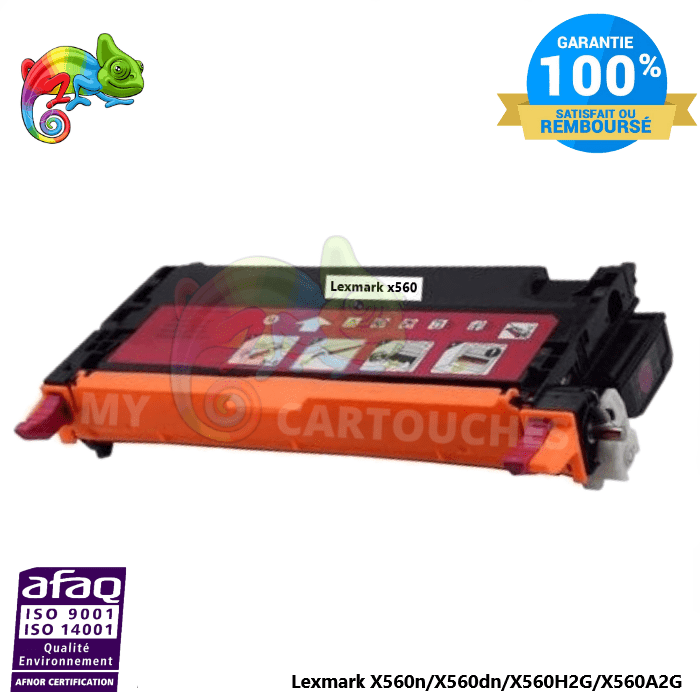 MyCartouches Toner/Laser Magenta / 10000 pages / OX560H2MG Toner laser compatible avec Lexmark X560 OX560H2MG Magenta
