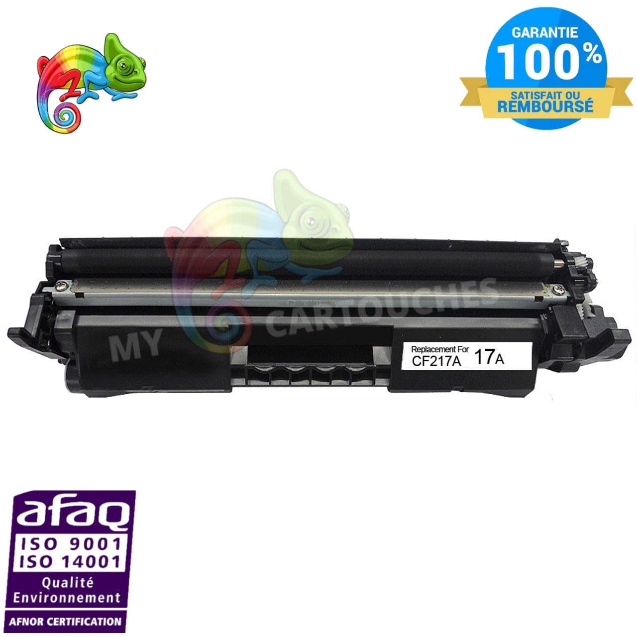 mycartouches Toner/Laser BLACK / 1600 / LHCF217A non Toner Laser Pour  HP 17A Noir  Toner laser HP (CF217A) Compatible