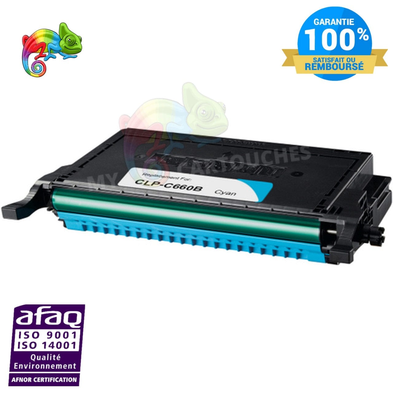 mycartouches Toner/Laser Cyan / 5 000 pages / L1-ST660C Toner laser Samsung CLP-C660 Cyan Compatible